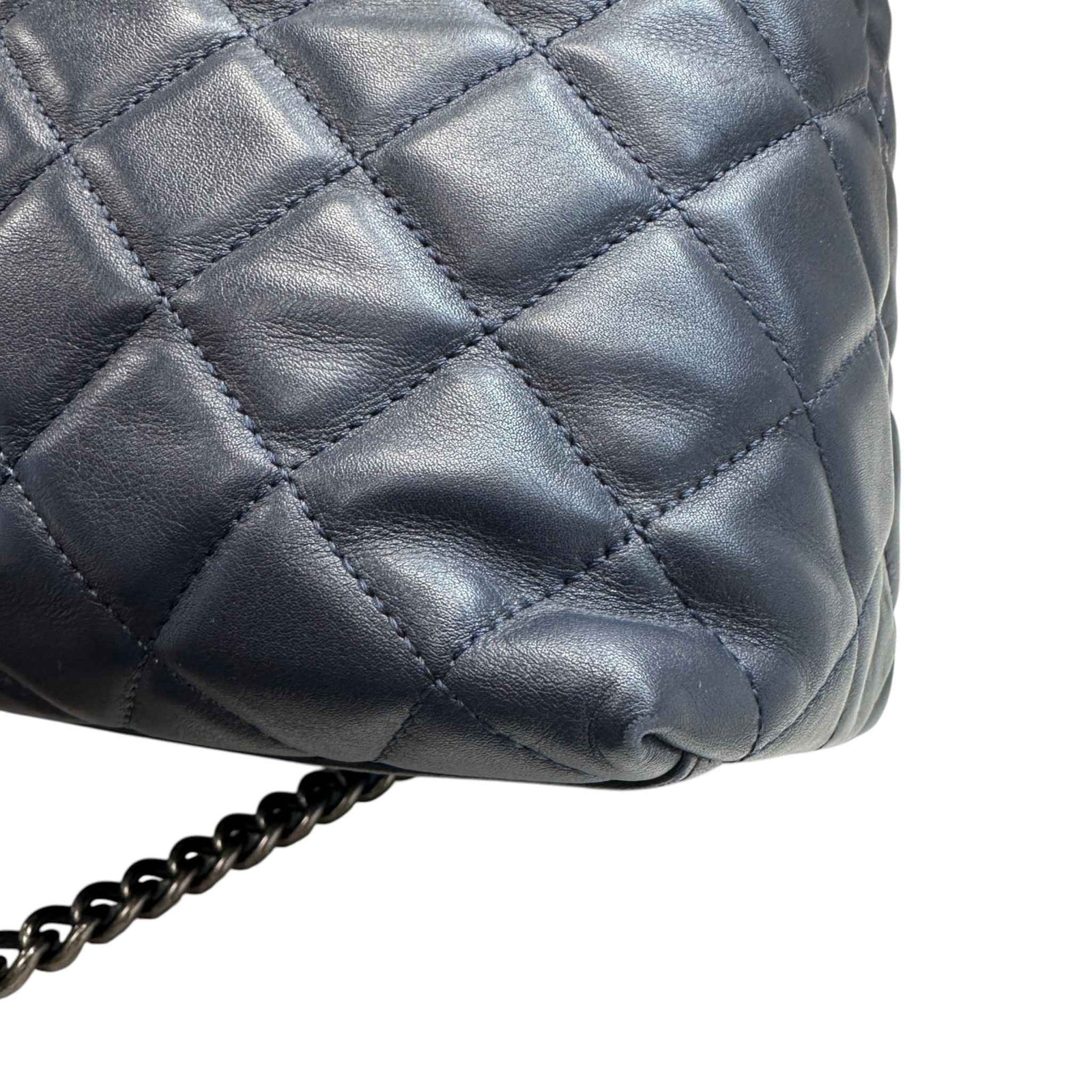 Women's Tweed Two-Way Portobello Tote Handbag Navy - Photo 28
