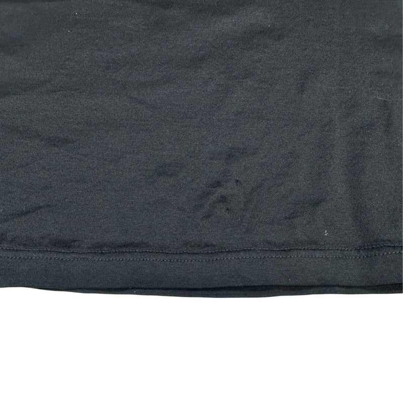 Men's Beaded Logo Short Sleeve Shirt Black Size L