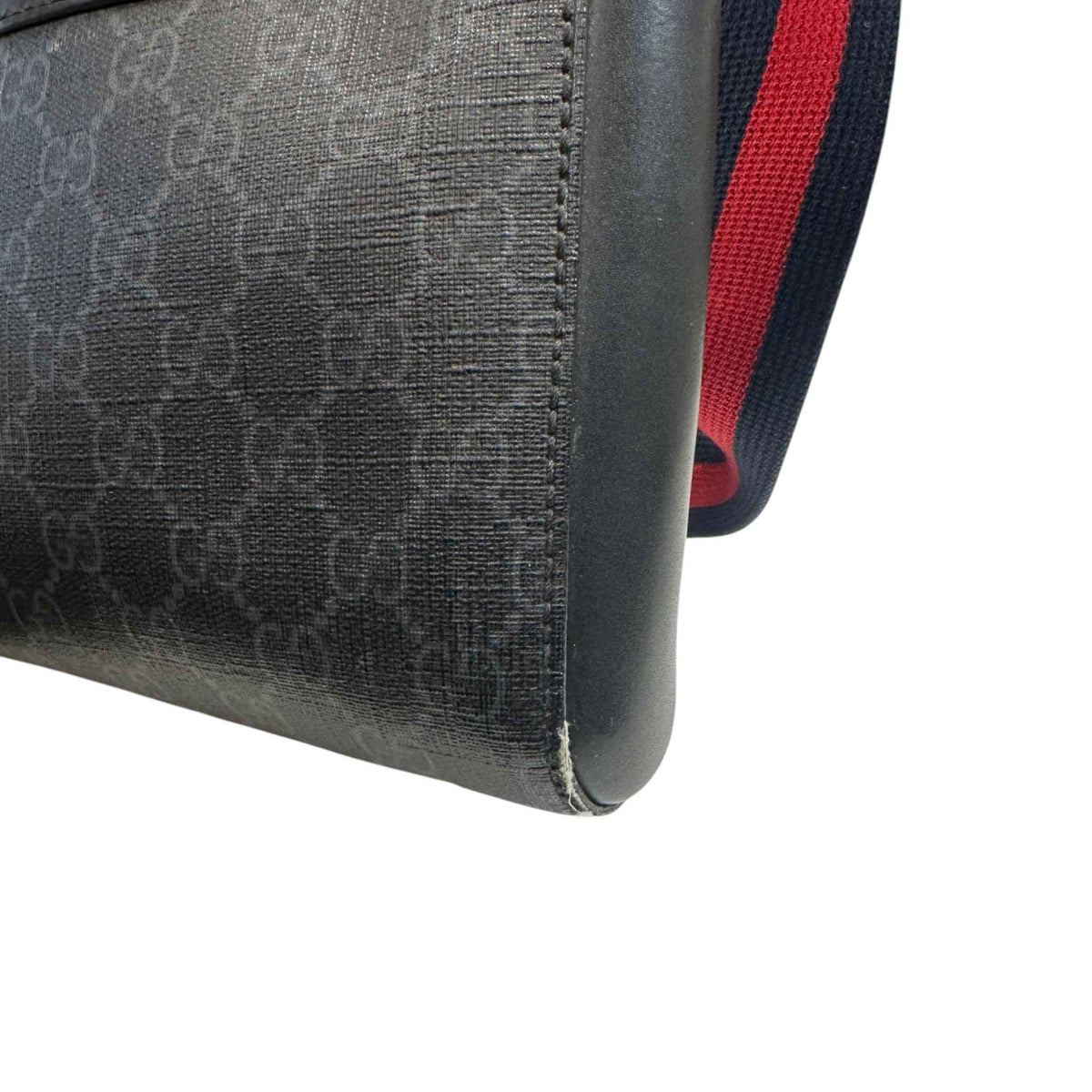 Men's GG Supreme Messenger Bag Black - Photo 13