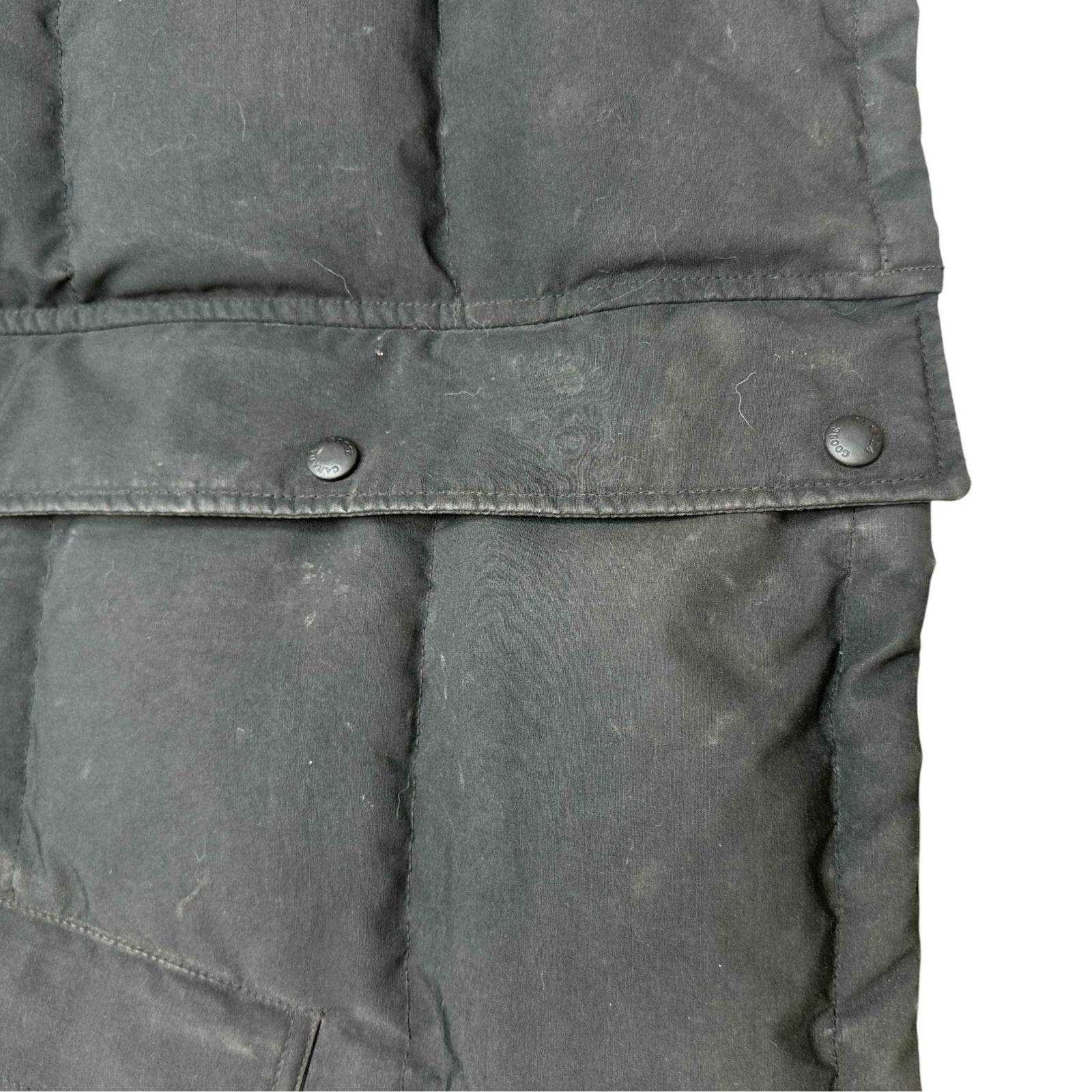 Men's Wyndham Parka Fur Down Jacket Black Size M - Photo 7
