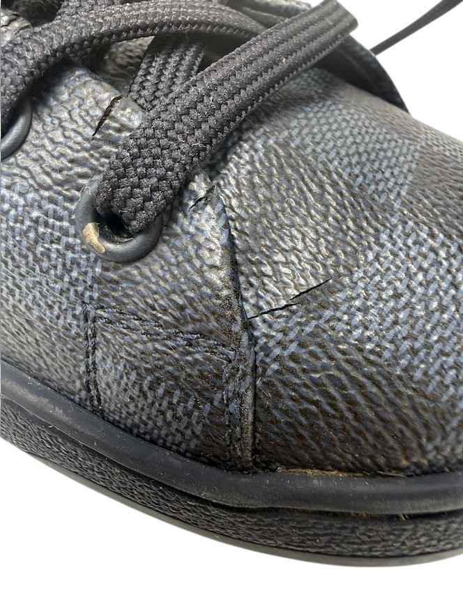 Men's Damier Graphite Frontrow Low Trainers Black Size UK 6 / EU 40