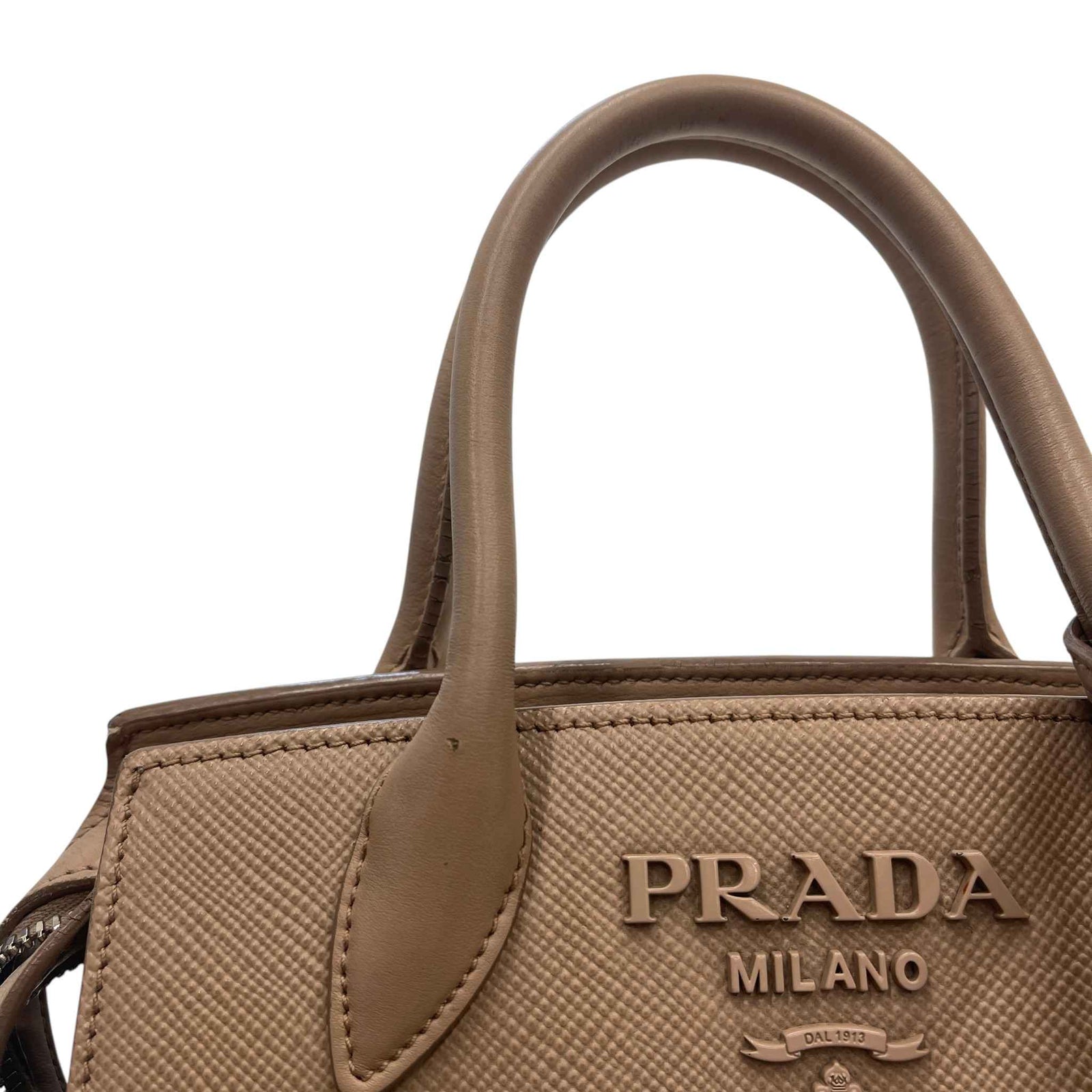 Women's Monochrome Saffiano Tote Handbag Pink - Photo 11