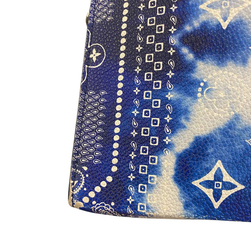 Men's Monogram Bandana Gaston Wearable Wallet Messenger Bag Blue