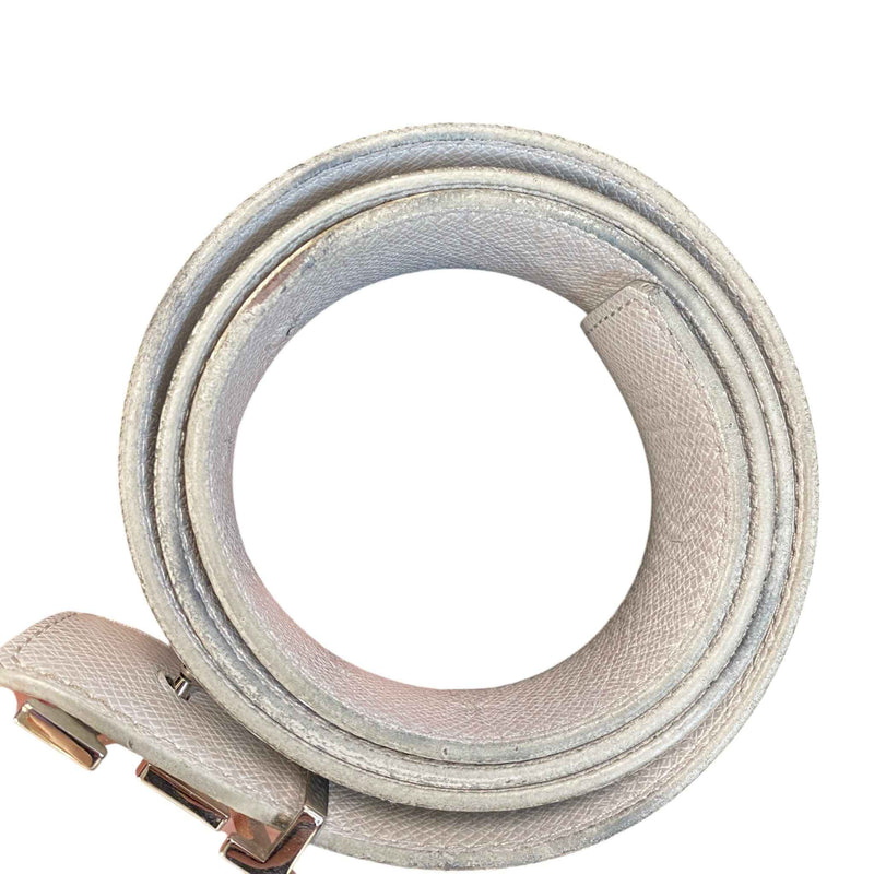 Men's Reversible LV Initials Belt Grey Size 34"