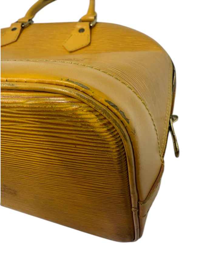 Women's Epi Leather Alma PM Handbag Yellow - Photo 15