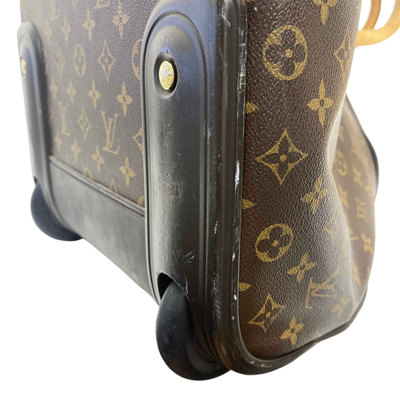 Men's Monogram Eole Rolling Duffle Suitcase Brown