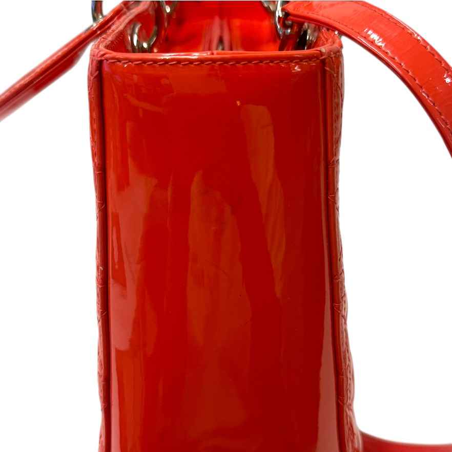 Women's Large Lady Dior Handbag Red - Photo 15