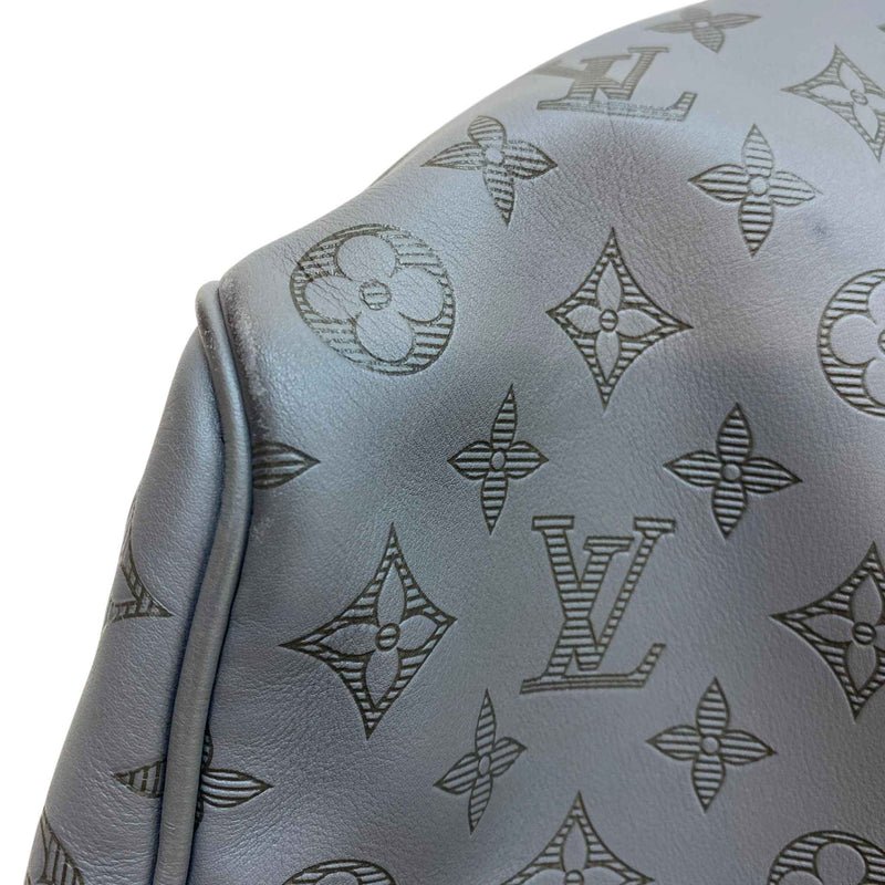 Men's Monogram Shadow Keepall Bandoulière 50 Anthracite Grey Travel Bag Grey