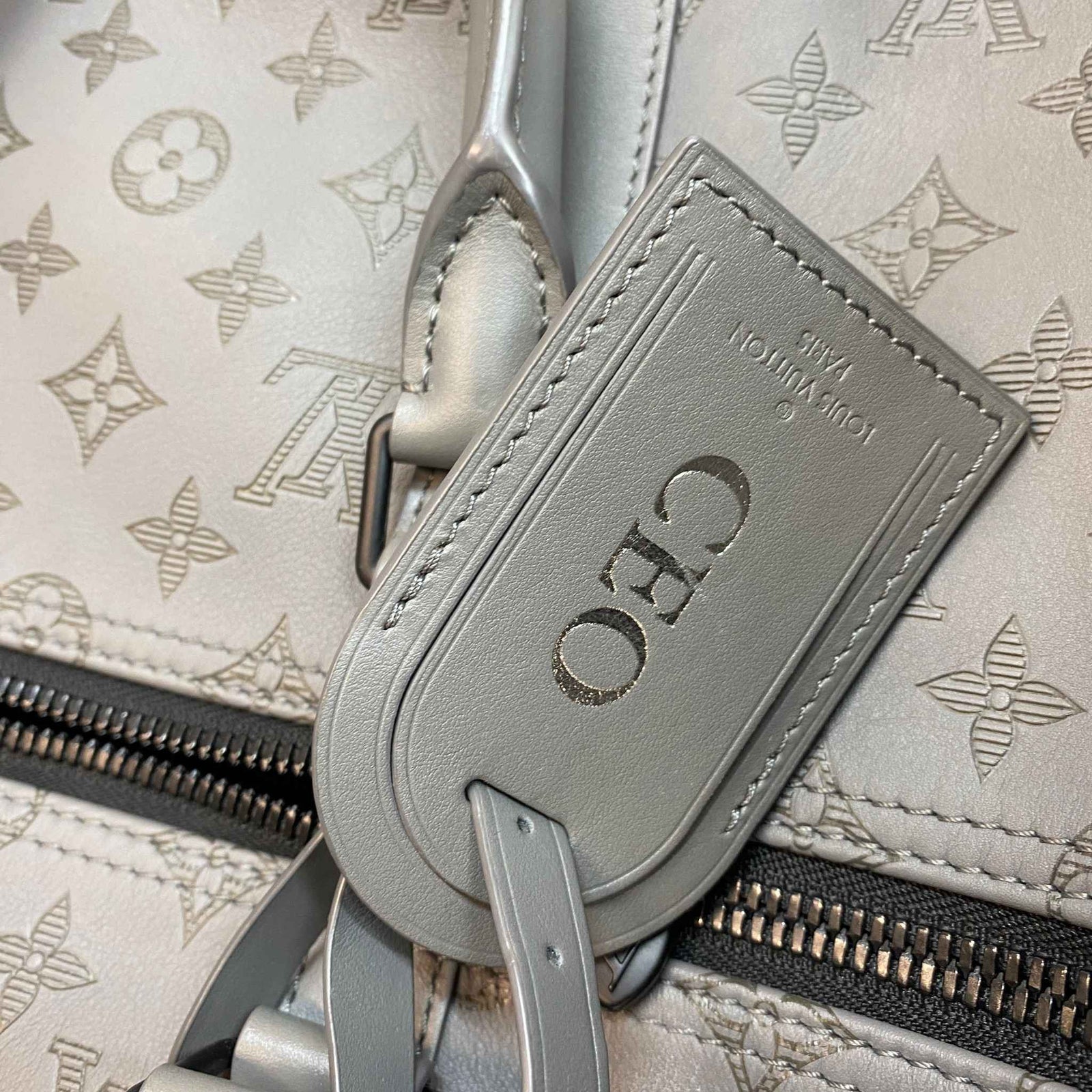 Men's Monogram Shadow Keepall Bandoulière 50 Anthracite Grey Travel Bag Grey - Photo 18