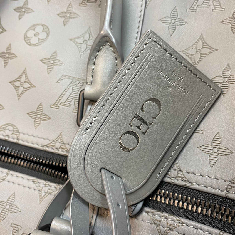 Men's Monogram Shadow Keepall Bandoulière 50 Anthracite Grey Travel Bag Grey