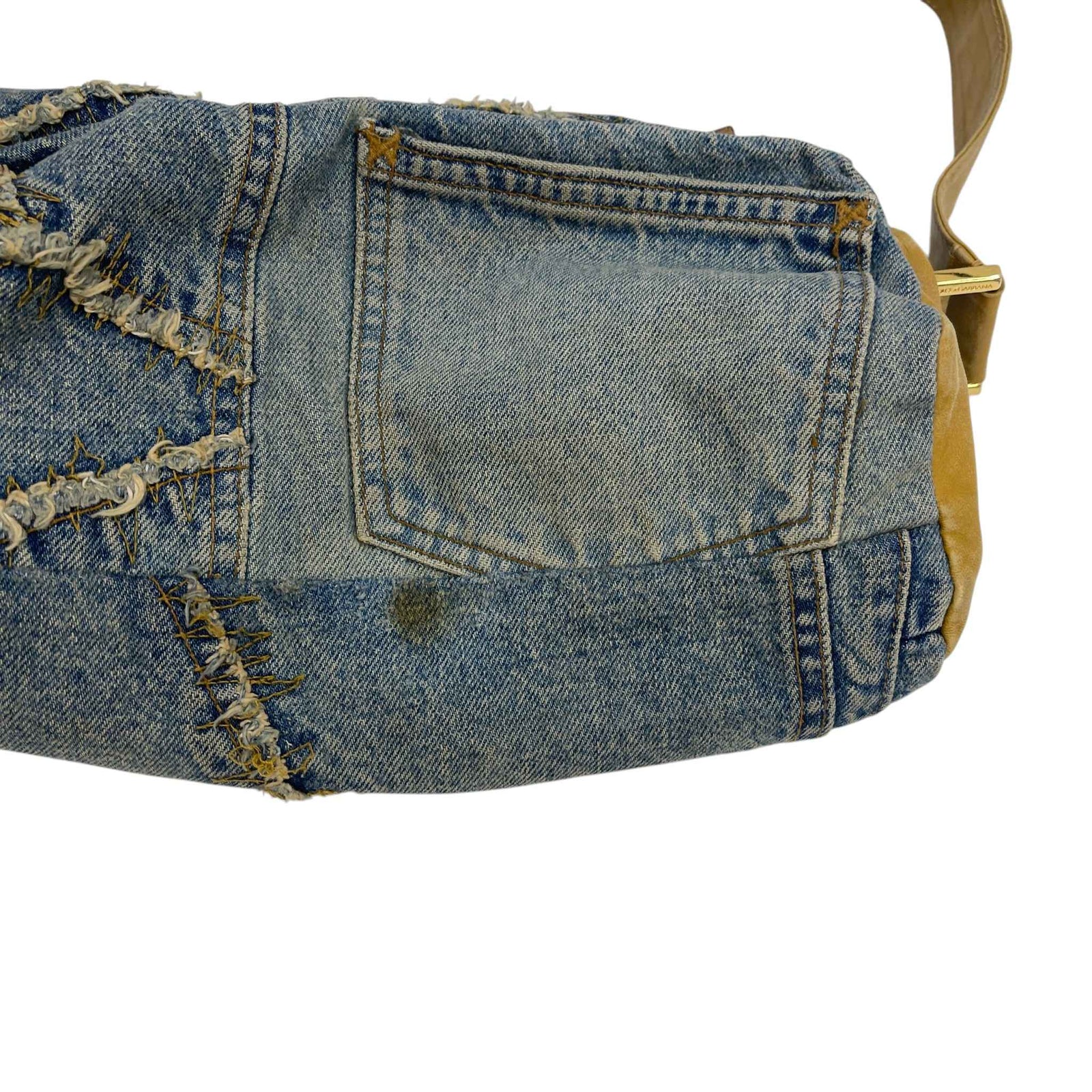 Women's Denim Shoulder Handbag Blue - Photo 14