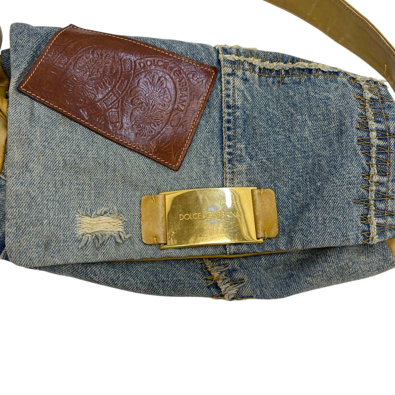Women's Denim Shoulder Handbag Blue