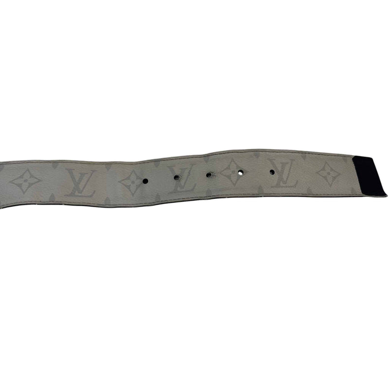 Men's Reversible LV Circle Monogram Eclipse Belt Black Size 34"