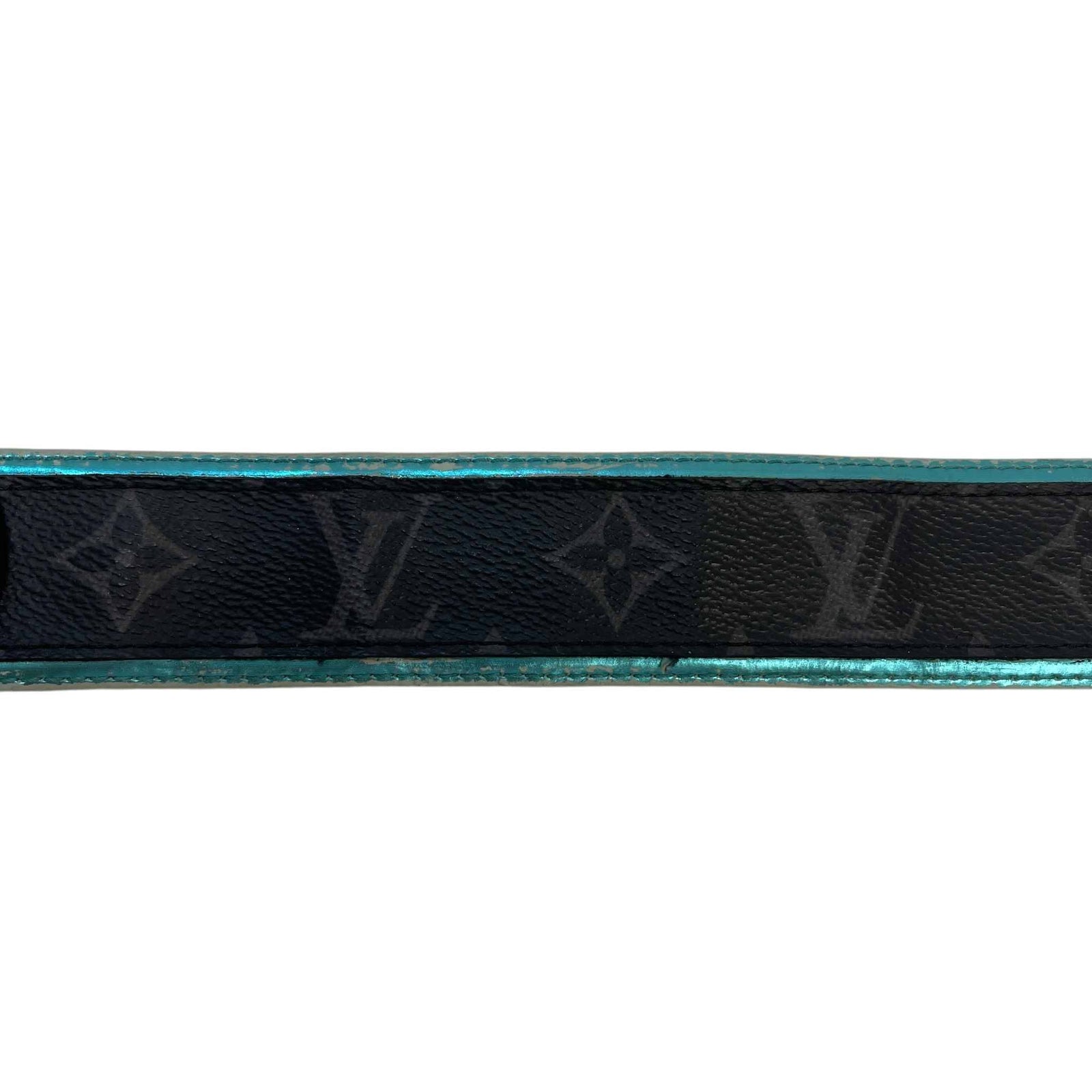 Men's Reversible LV Circle Monogram Eclipse Belt Black Size 34" - Photo 10