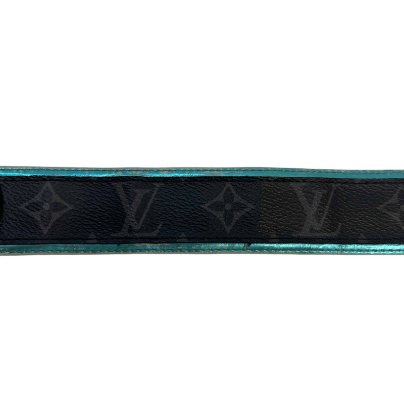 Men's Reversible LV Circle Monogram Eclipse Belt Black Size 34"