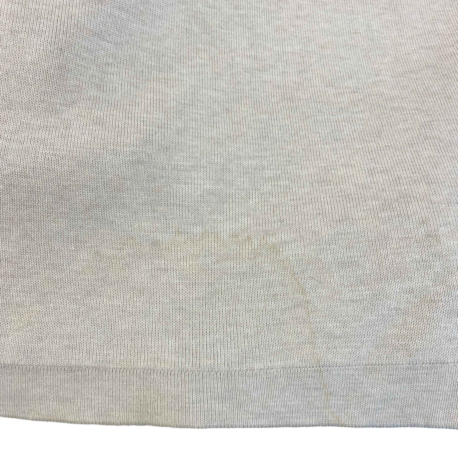 Men's Knitted Monogram Polo Shirt Beige Size XXL - Photo 14