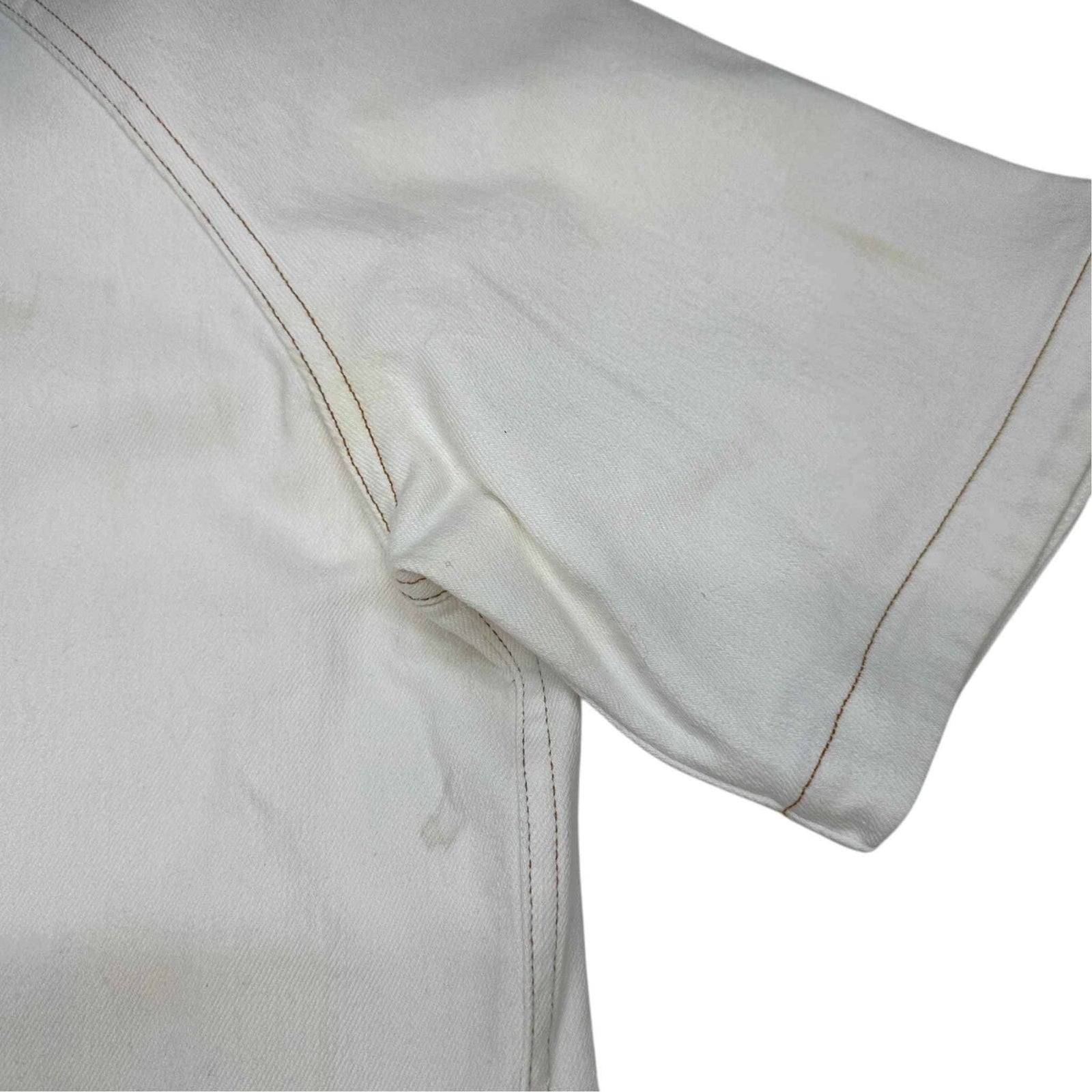 Men's Button Up OverShirt White Size XL - Photo 10