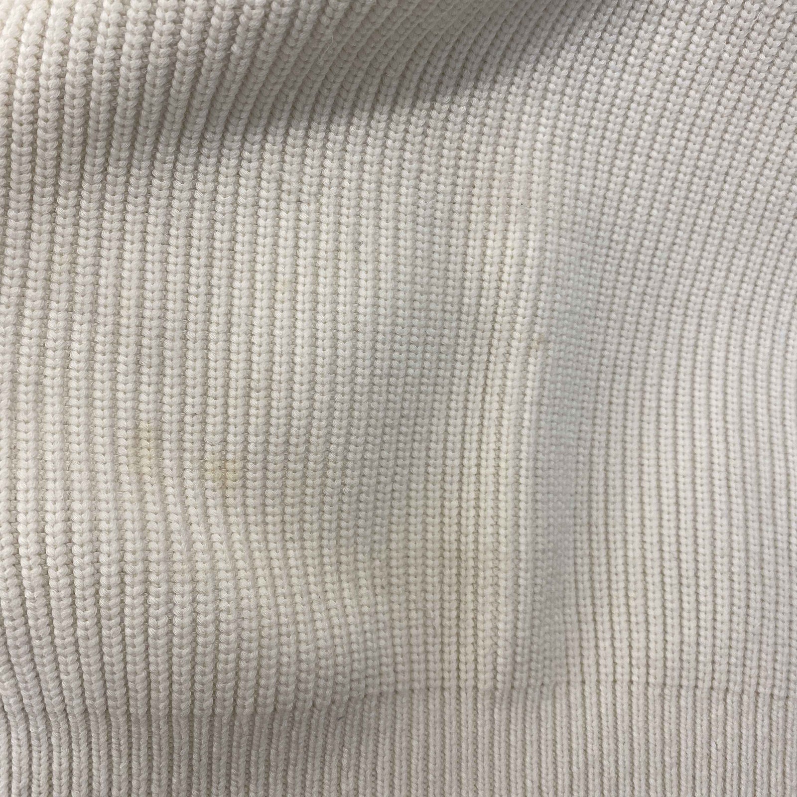 Men's Signature Logo V Neck Knit Sweatshirt Cream Size XL - Photo 9