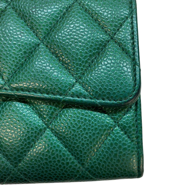 Women's CC 18S Iridescent Emerald Wallet Green