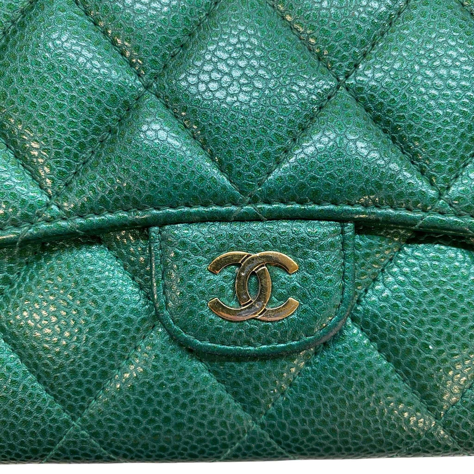 Women's CC 18S Iridescent Emerald Wallet Green - Photo 17