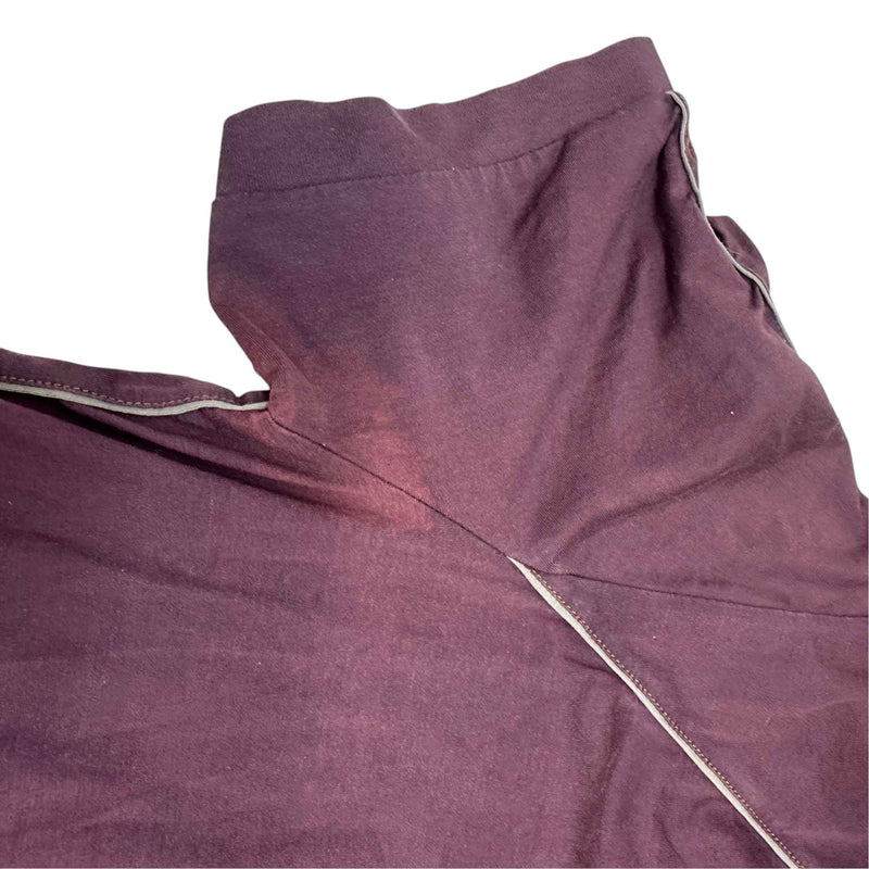 Men's Linear Rosa Polo Shirt Burgundy Size L