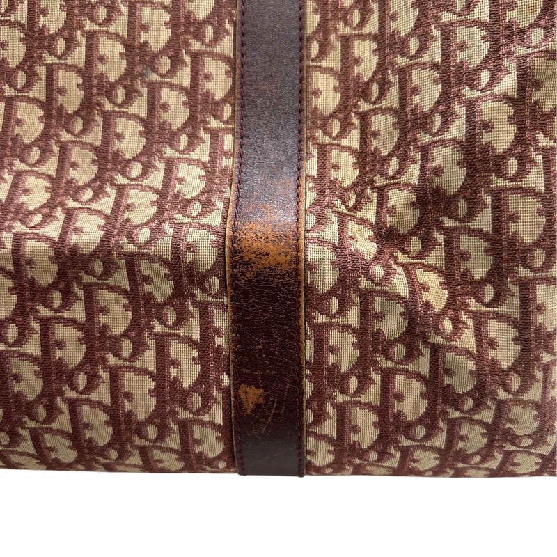 Women's Oblique Boston Travel Bag Burgundy