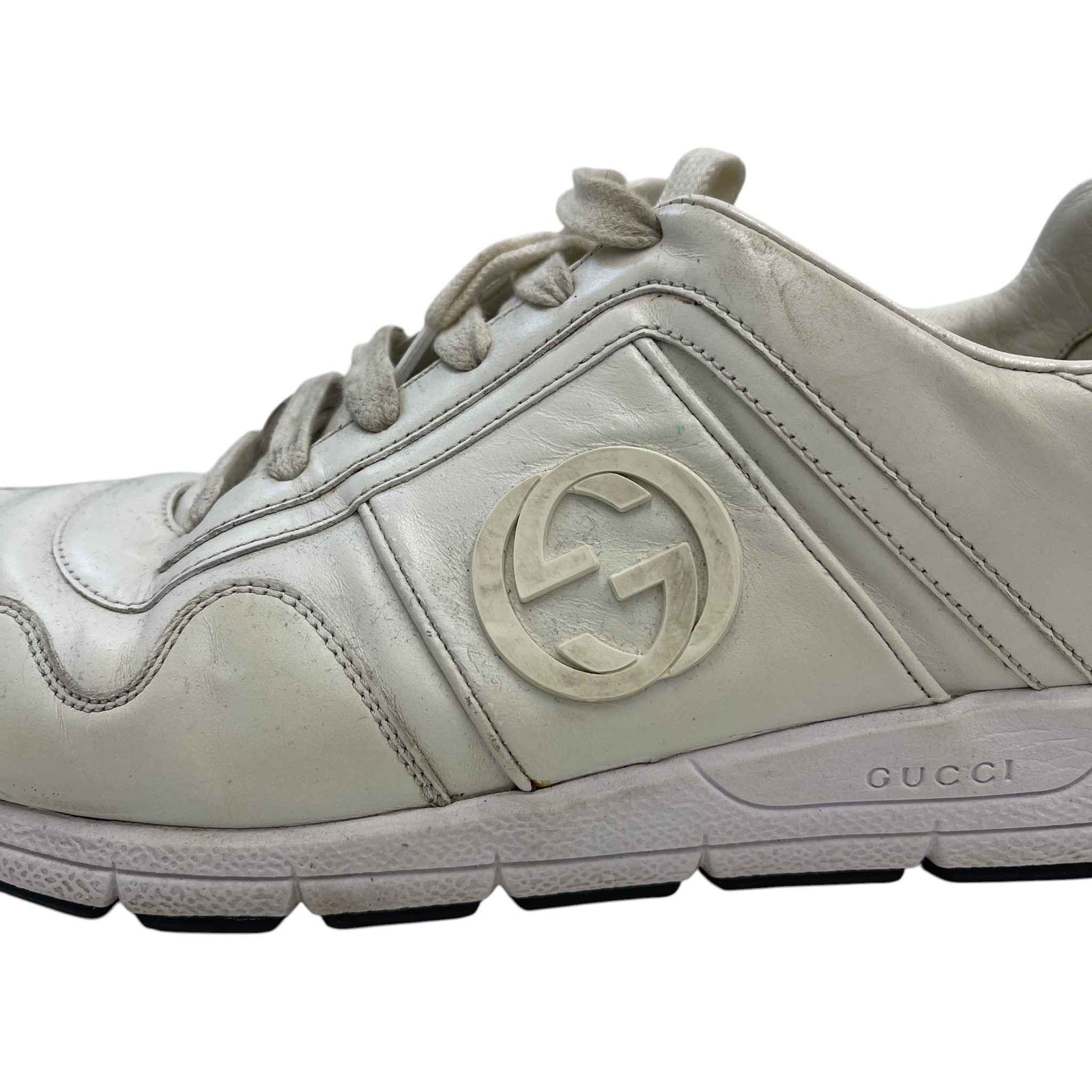 Men's Interlocking G Low Trainers White Size UK 8.5 / EU 42.5 - Photo 13
