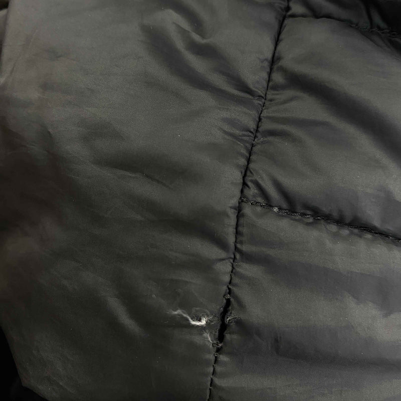 Men's Triangle Logo Nylon Down Jacket Black Size M