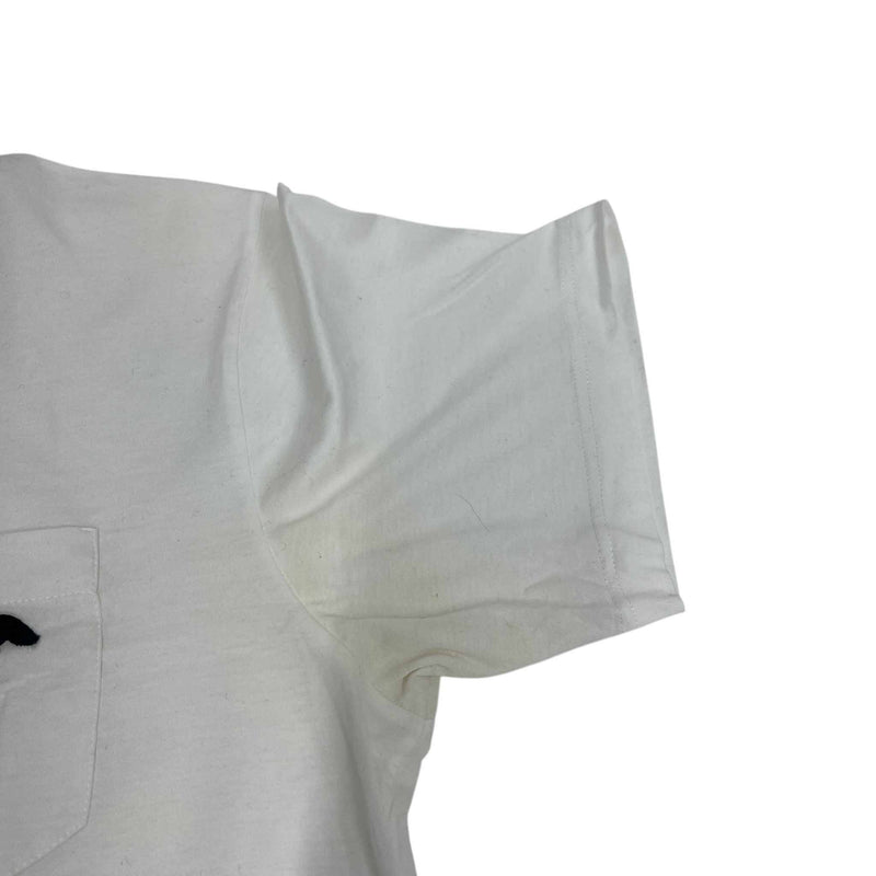 Men's Embroidered Logo T-Shirt White Size XL