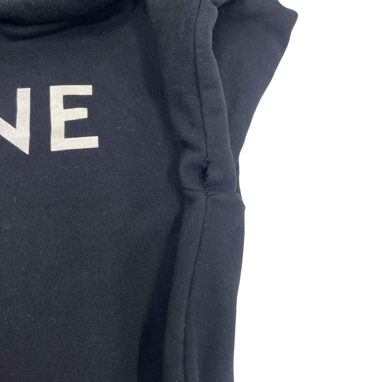 Men's Logo Print Hoodie Black Size XS - Photo 8