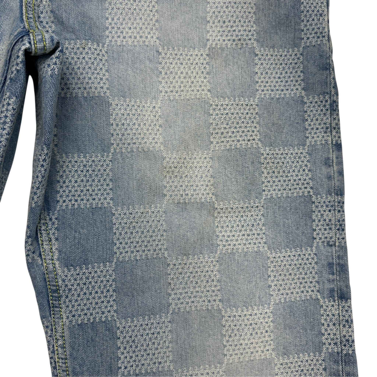 Men's Damier Denim Skate Jeans Blue Size XXL / W38 - Photo 10