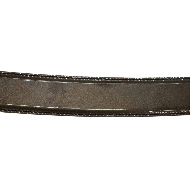 Men's Plaque Logo Belt Black Size 24"