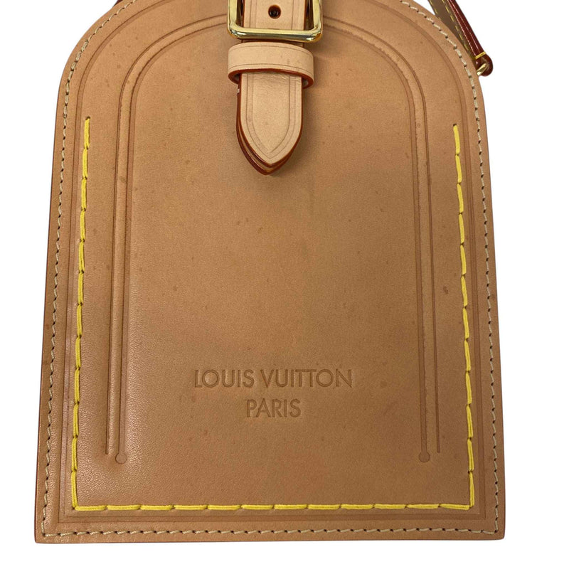 Women's Name Tag XL Crossbody Bag Beige