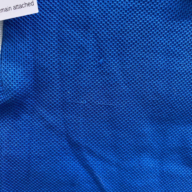 Men's Plaque Logo Polo Shirt Blue Size L
