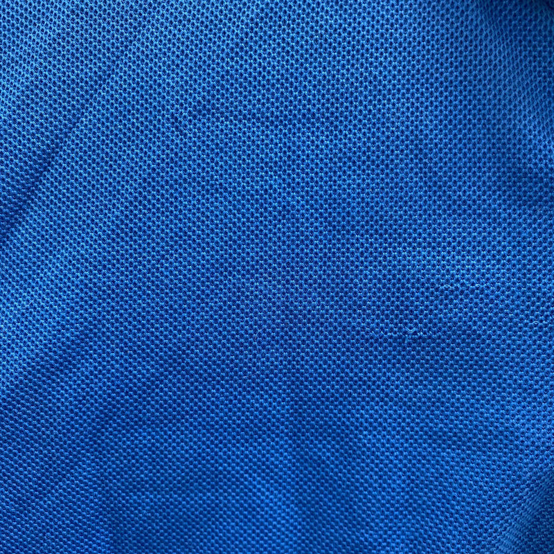 Men's Plaque Logo Polo Shirt Blue Size L