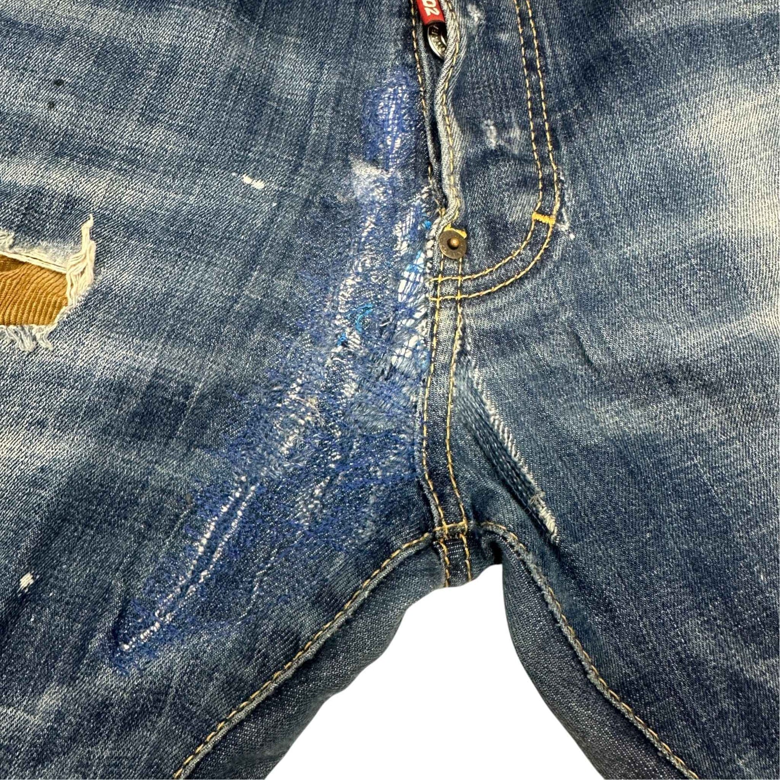 Men's Skater Distressed Jeans Blue Size S / W30 - Photo 7