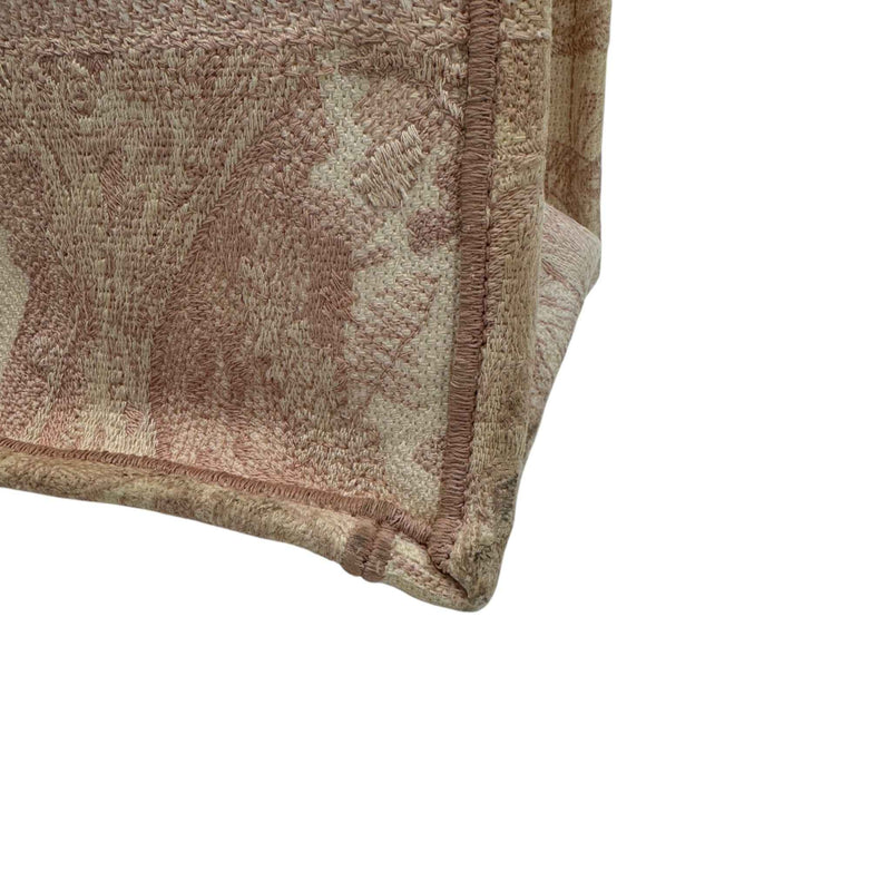 Women's Toile De Jouy Book Tote Handbag Pink