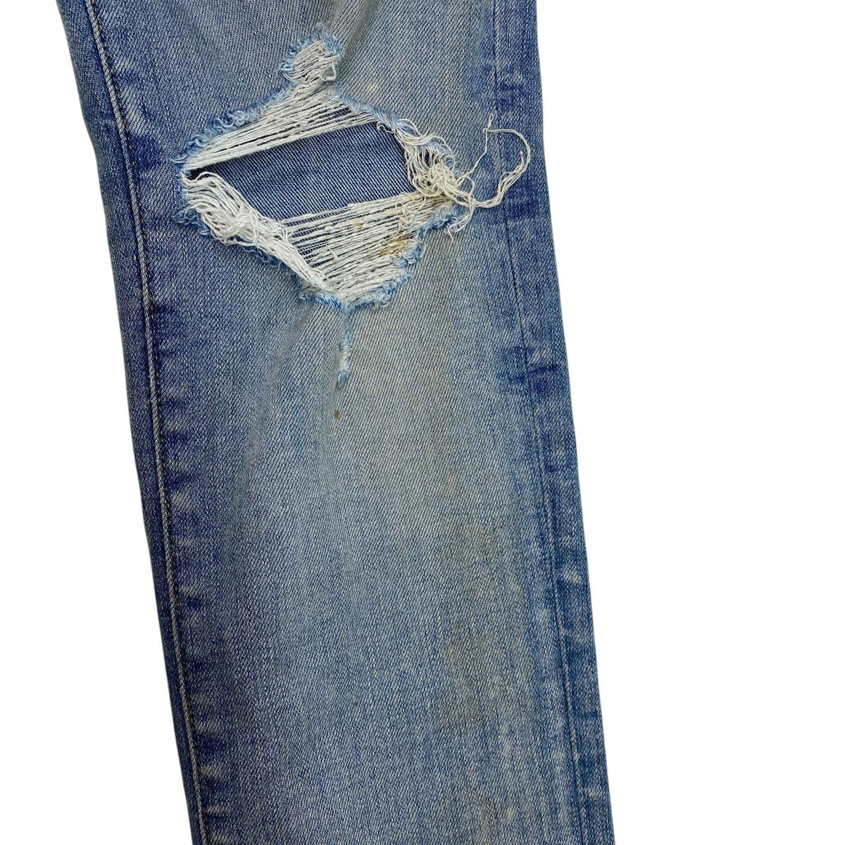 Men's Distressed Jeans Blue Size M / W32 - Photo 15