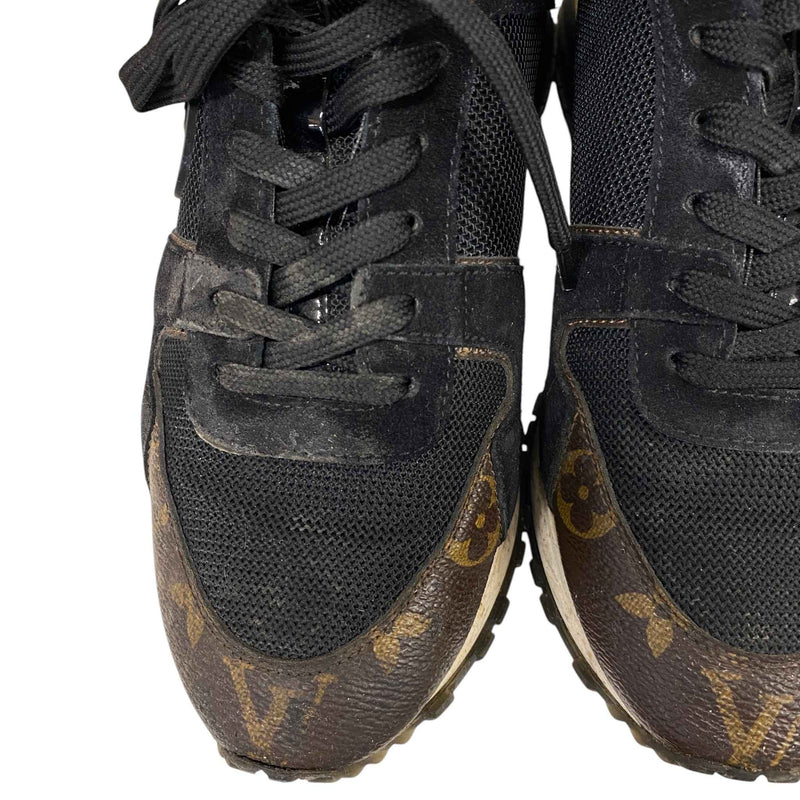 Women's Monogram Run Away Low Trainers Black Size UK 3 / EU 36
