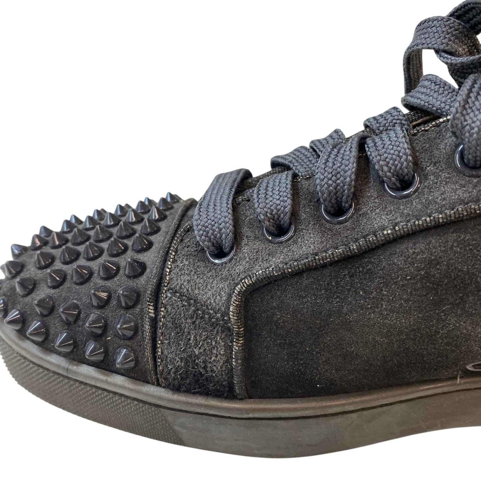 Men's Louis Junior Spikes Low Trainers Black Size UK 7 / EU 41 - Photo 14