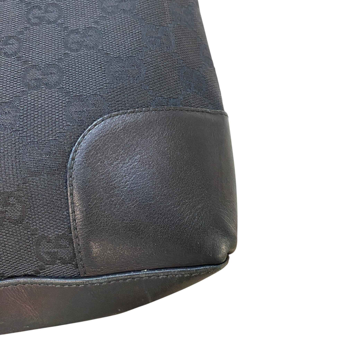 Women's GG Supreme Canvas Tote Handbag Black - Photo 12