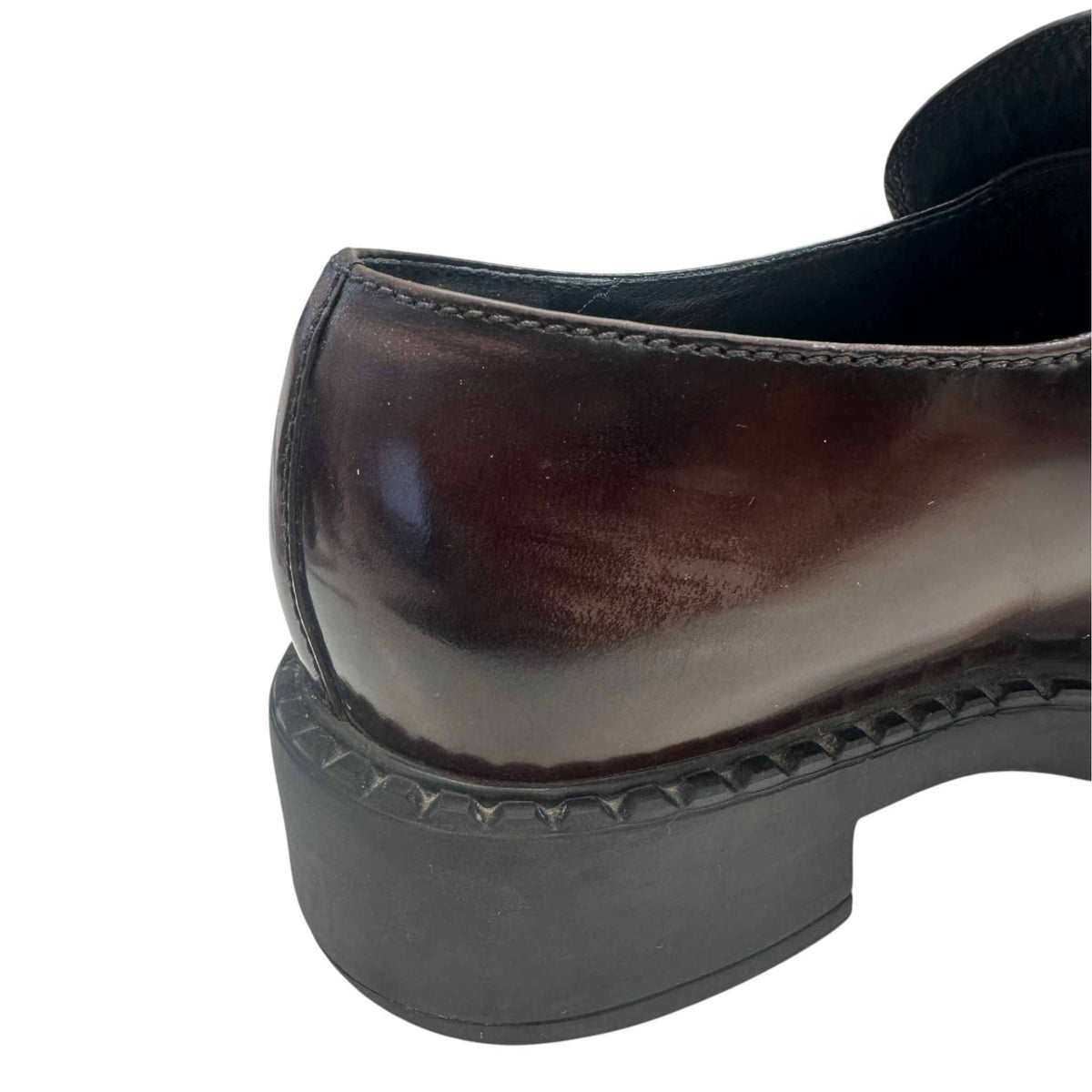 Women's Aged Leather Loafers Brown Size UK 2 / EU 35 - Photo 13