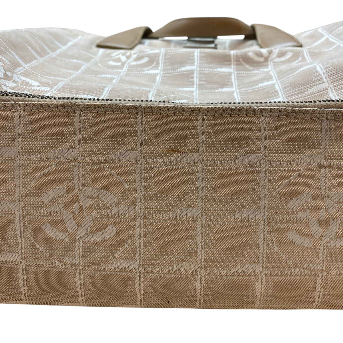 Women's CC Travel Ligne Frame Travel Bag Beige - Photo 16