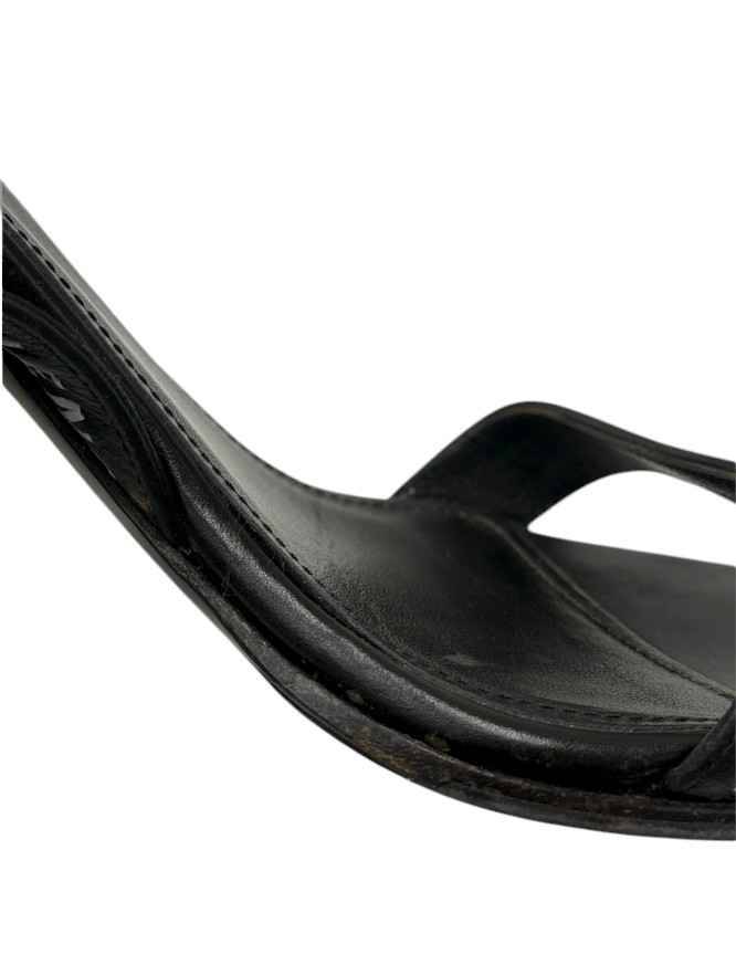 Women's Logo Strap Heels Black Size UK 4 / EU 37 - Photo 11