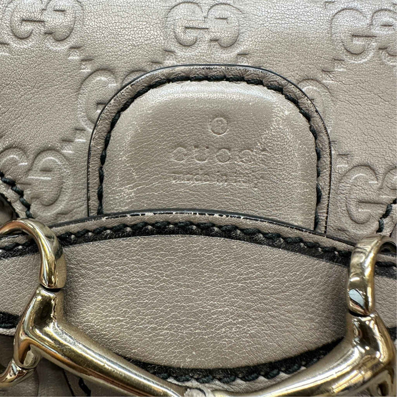 Women's Guccissima Emily Shoulder Handbag Grey