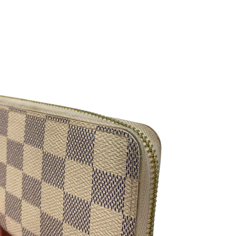 Women's Damier Azur Clemence Wallet White