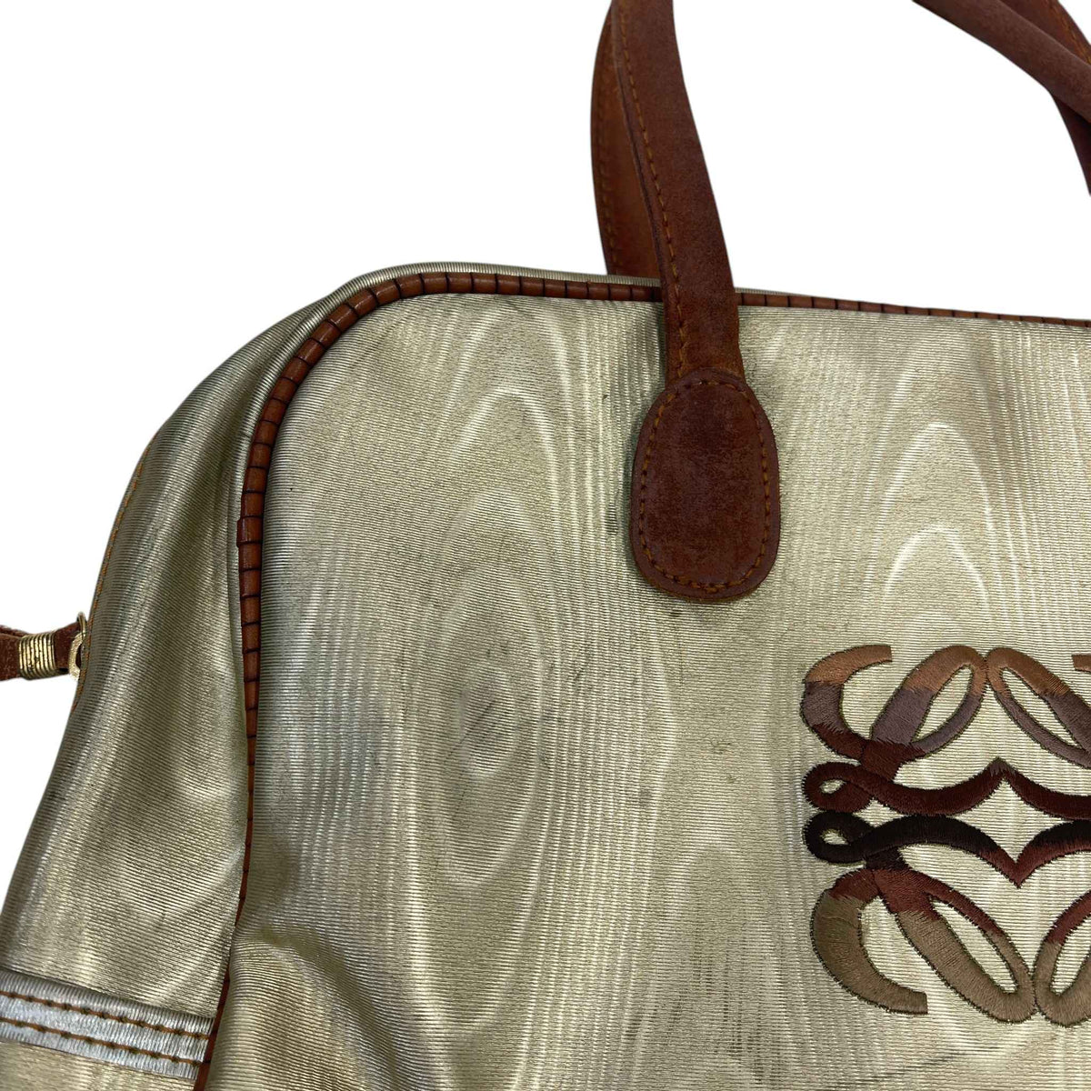 Women's Vintage Anagram Boston Handbag Gold - Photo 14