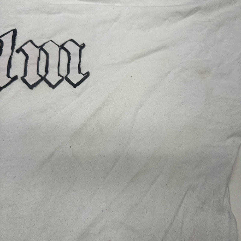 Men's Logo Print Long Sleeve T-Shirt White Size S