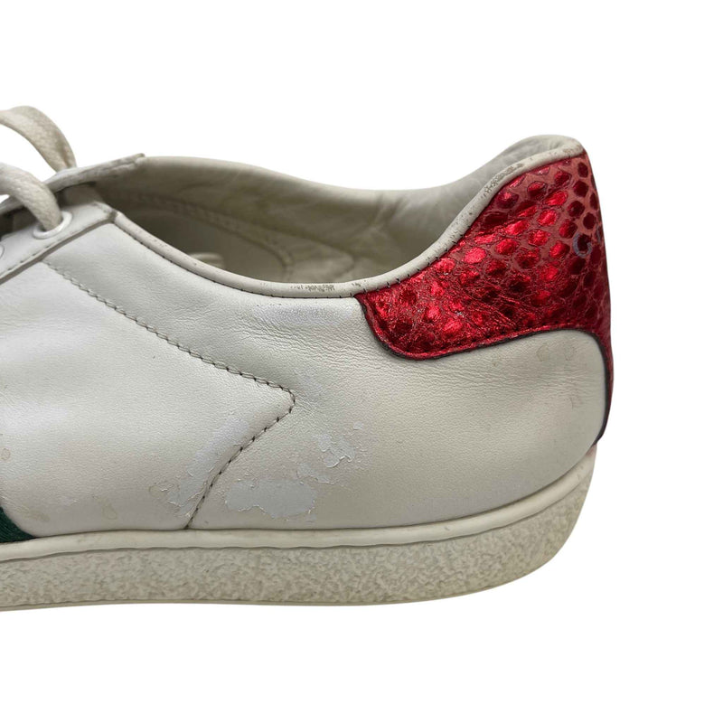 Men's Ace Embroidered Bee Low Trainers White Size UK 5 / EU 39
