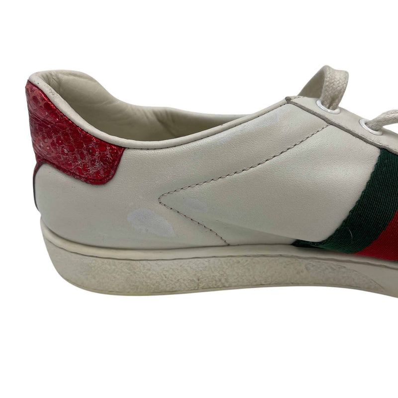 Men's Ace Embroidered Bee Low Trainers White Size UK 5 / EU 39